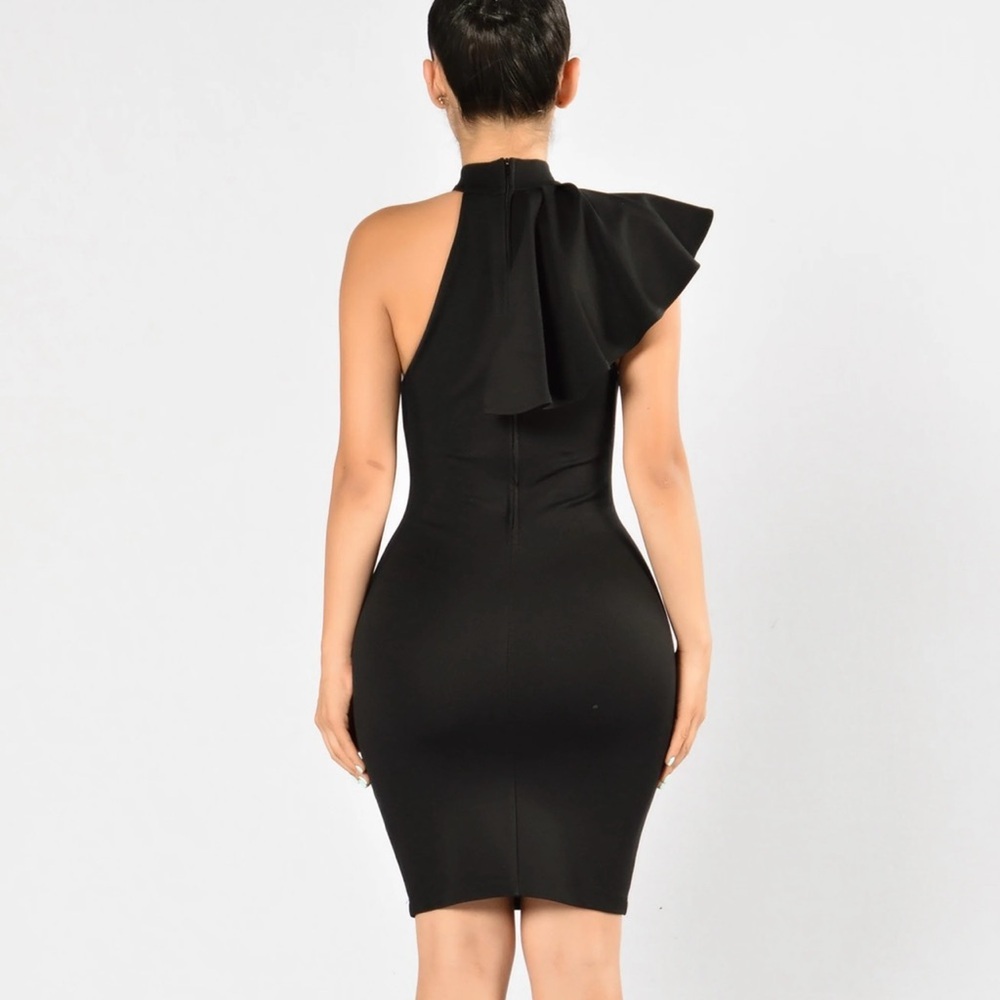 Black Ruffle Dress - Picture 2 of 3